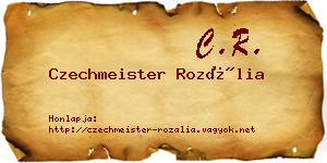 Czechmeister Rozália névjegykártya
