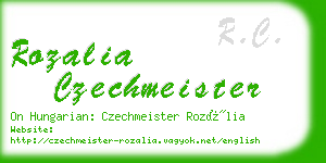 rozalia czechmeister business card